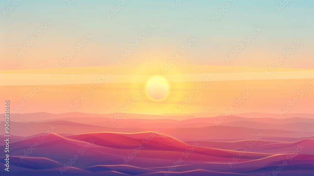 Obraz premium Sunset Over Mountains.