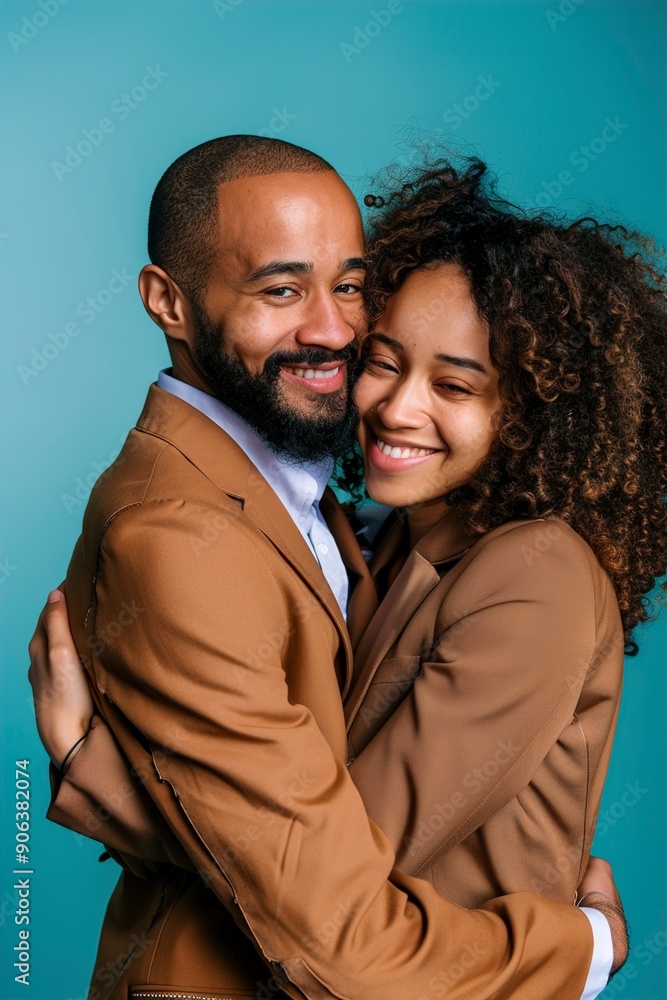 A Portrait of a glad multicultural couple A Portrait of a glad multicultural couple