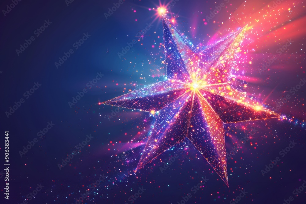 A Dazzling Cosmic Starburst in Vibrant Colors A Dazzling Cosmic Starburst in Vibrant Colors