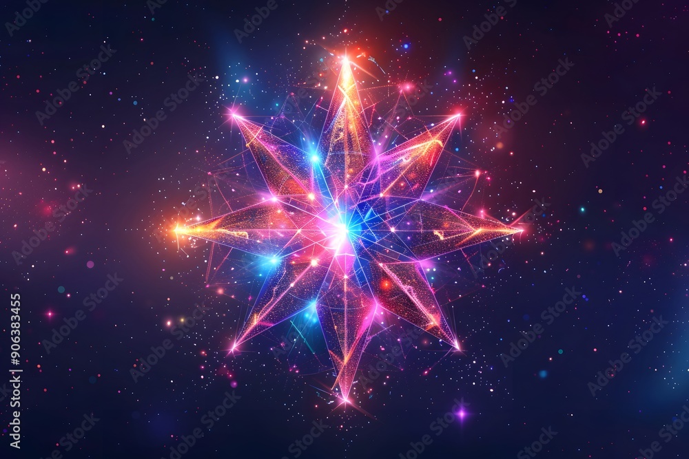 Vibrant Cosmic Starburst in a Mystical Galaxy Vibrant Cosmic Starburst in a Mystical Galaxy
