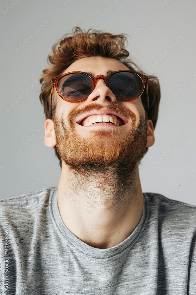 A Portrait of a happy man in his wearing a trendy A Portrait of a happy man in his wearing a trendy
