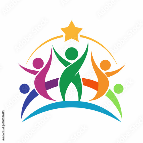 Community non profit, abstract, logo