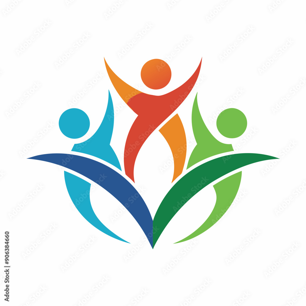 Community non profit, abstract, logo