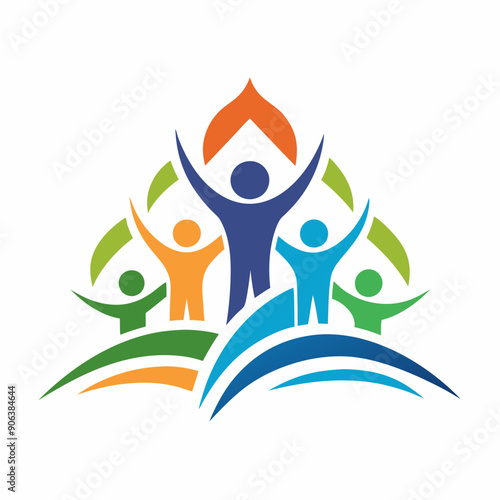 Community non profit, abstract, logo