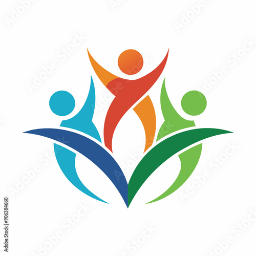 Obraz na płótnie Community non profit, abstract, logo w salonie