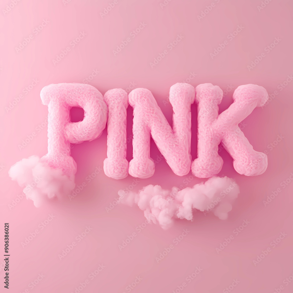Pink background with the word 'PINK in a bold, Pink era, dreamy background Pink background with the word 'PINK in a bold, Pink era, dreamy background