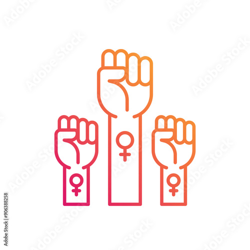 Girl Power vector icon