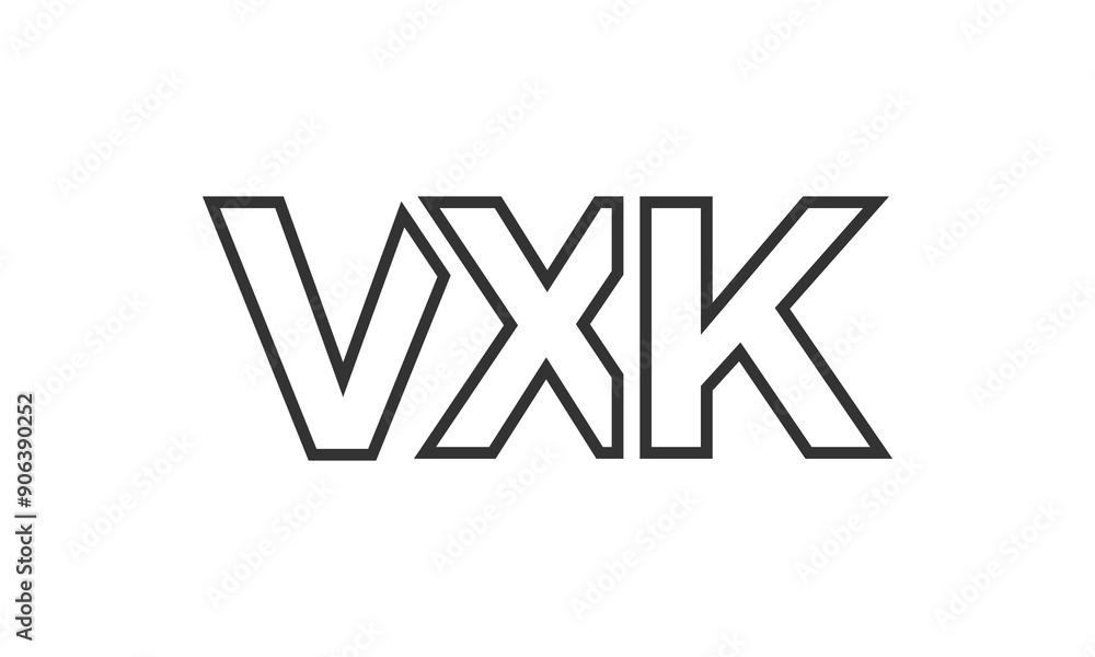 VXK logo design template with strong and modern bold text. Initial based vector logotype featuring simple and minimal typography. Trendy company identity. VXK logo design template with strong and modern bold text. Initial based vector logotype featuring simple and minimal typography. Trendy company identity.