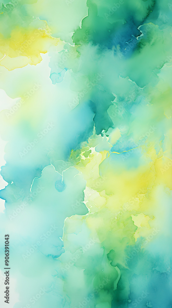 Artistic blue and yellow watercolor natural abstract graphic poster background Artistic blue and yellow watercolor natural abstract graphic poster background