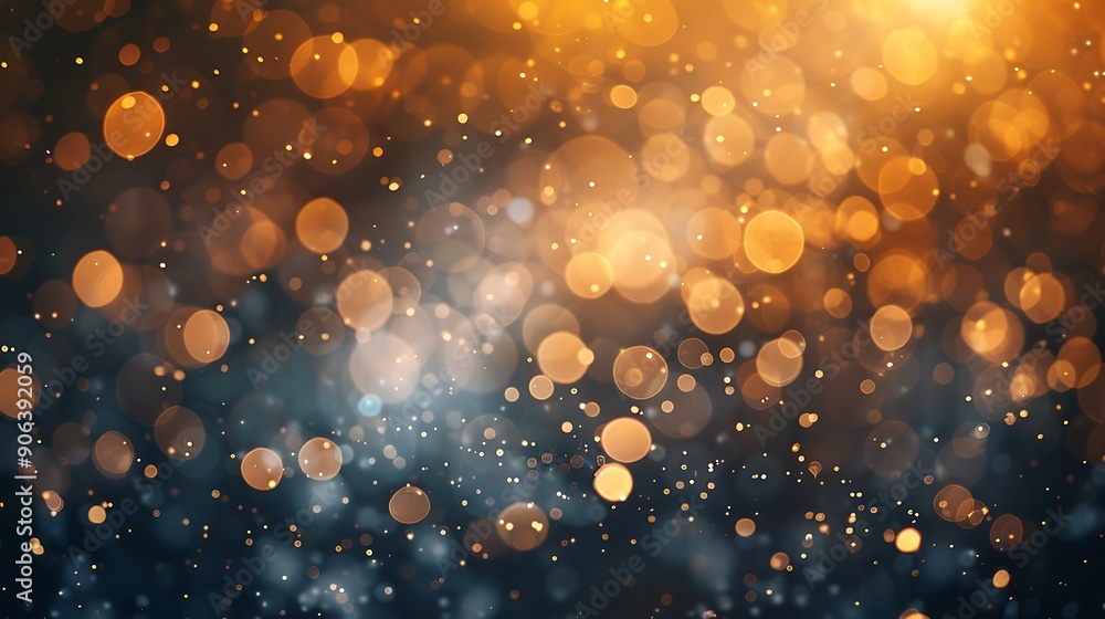 Radiant Golden Sparkles Glitter and Bokeh Lights on Dark Background for festive, Holidays, Banner Radiant Golden Sparkles Glitter and Bokeh Lights on Dark Background for festive, Holidays, Banner