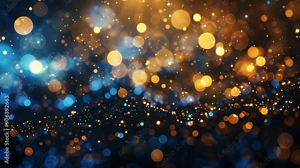 Radiant Golden Sparkles Glitter and Bokeh Lights on Dark Background for festive, Holidays, Banner Radiant Golden Sparkles Glitter and Bokeh Lights on Dark Background for festive, Holidays, Banner