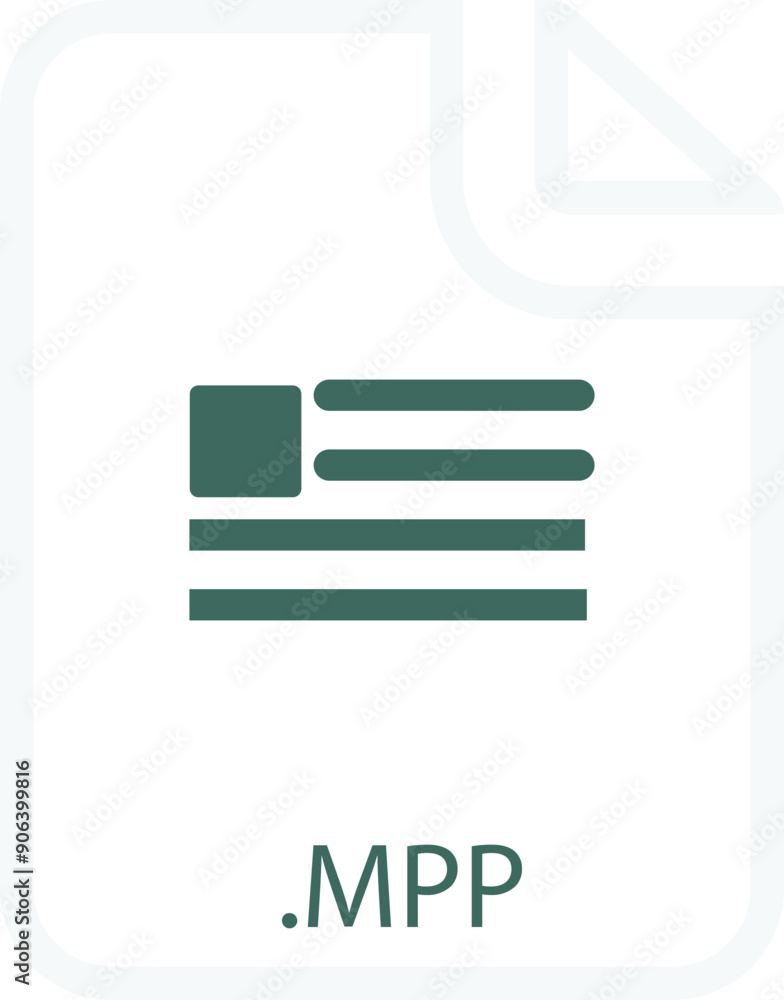 MPP File icon with symbol MPP File icon with symbol