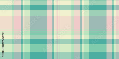 Satin textile check pattern, hippy plaid texture background. Picnic blanket seamless tartan vector fabric in light and pastel colors.