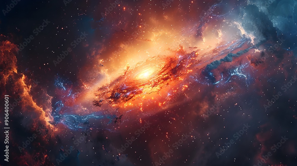 Fototapeta premium Cosmic Expansion and Infinite Possibilities of New Beginnings in the Universe