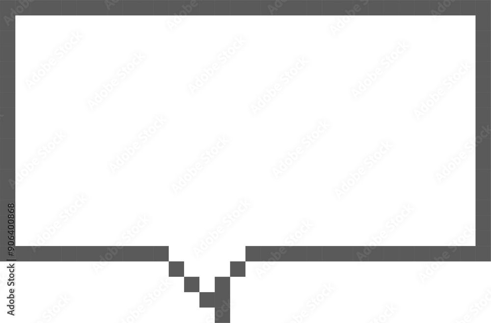 8bit retro game pixel art speech bubble balloon icon sticker memo ...