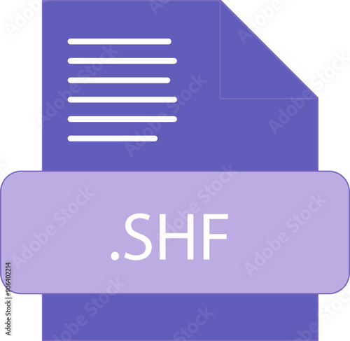 SHF File extension icon fill and bebes writting photo