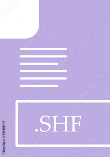 SHF File format icon fill insidse with symbol