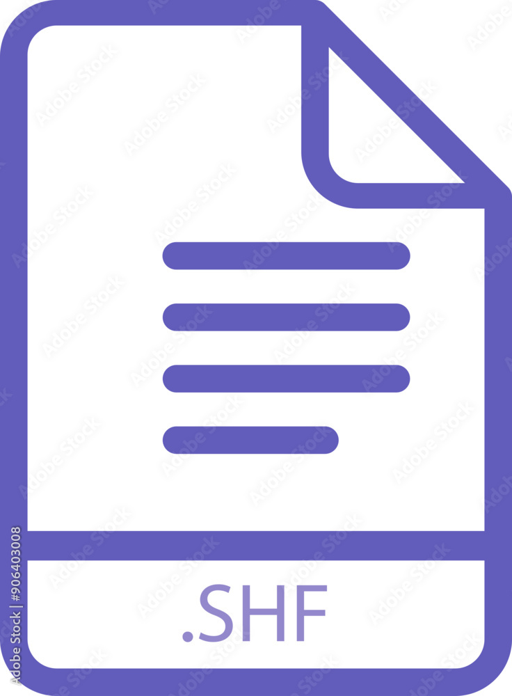 SHF File minimal icon with symbol SHF File minimal icon with symbol