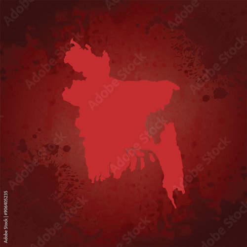 Save Bangladesh with red Map