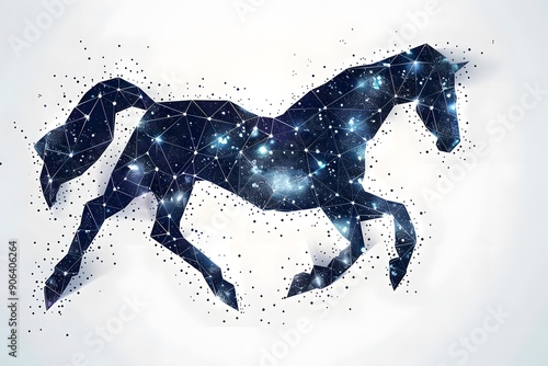 Celestial Horse: A Cosmic Representation of Grace and Power photo