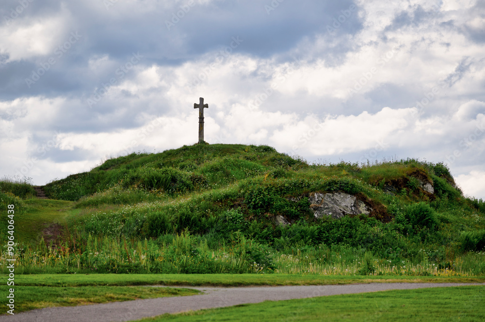 Ancient christian cross in Haugesund Norway, commenly known as Krosshaugen Ancient christian cross in Haugesund Norway, commenly known as Krosshaugen