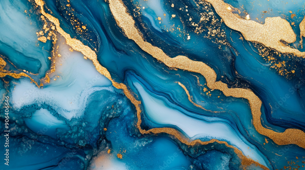 Ocean marble with gold flakes resin epoxy art, featuring swirling blue tones and shimmering gold accents for a luxurious and artistic finish. Ocean marble with gold flakes resin epoxy art, featuring swirling blue tones and shimmering gold accents for a luxurious and artistic finish.