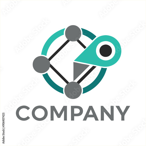 business logo for COMPANY with a polished modern design art vector