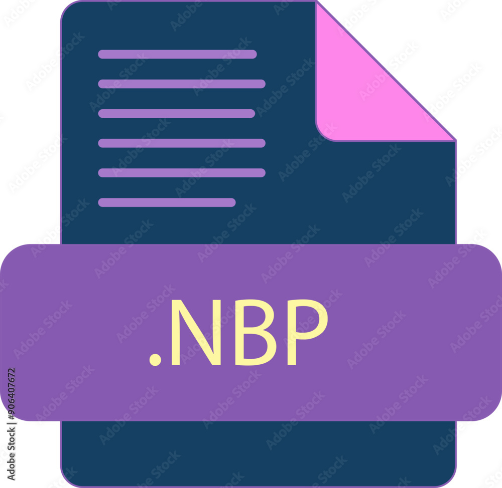 NBP File extention icon old minimal color fill NBP File extention icon old minimal color fill