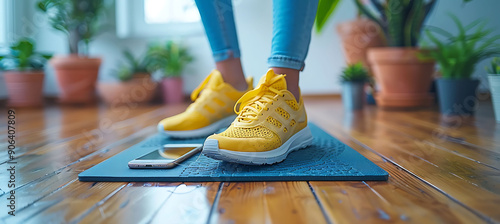 Person using a fitness app to plan and track their workouts demonstrating the integration of technology in maintaining health and fitness