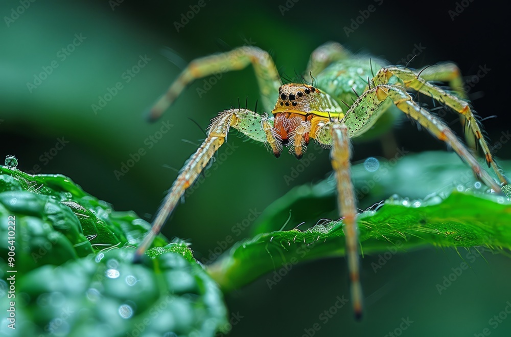Green Spider on a Leaf Green Spider on a Leaf