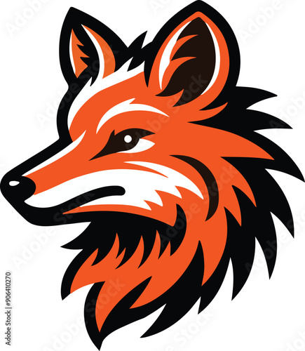 fox head logo vector illustration.eps