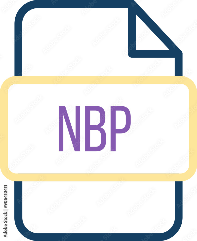 NBP File icon with bold outline NBP File icon with bold outline