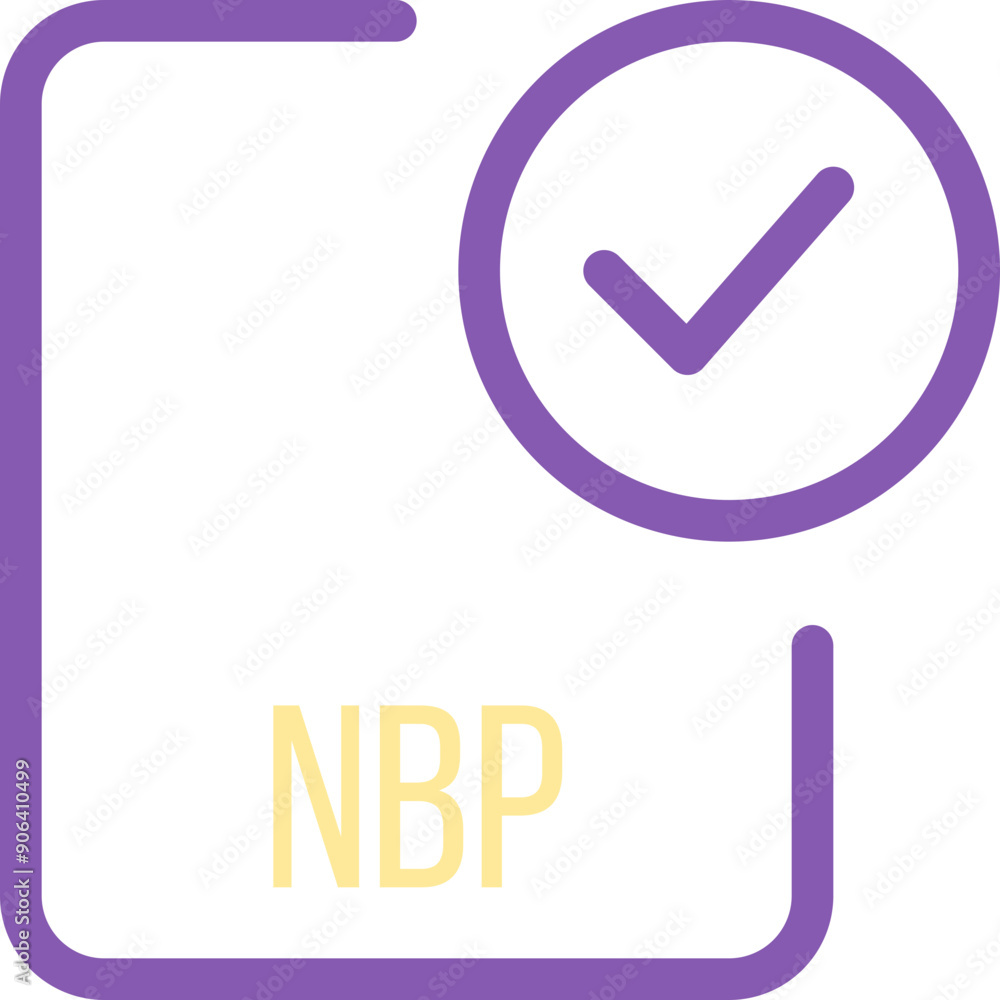 NBP File icon with checked mark NBP File icon with checked mark