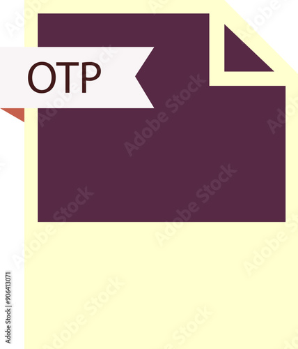 OTP File format icon roe color fill