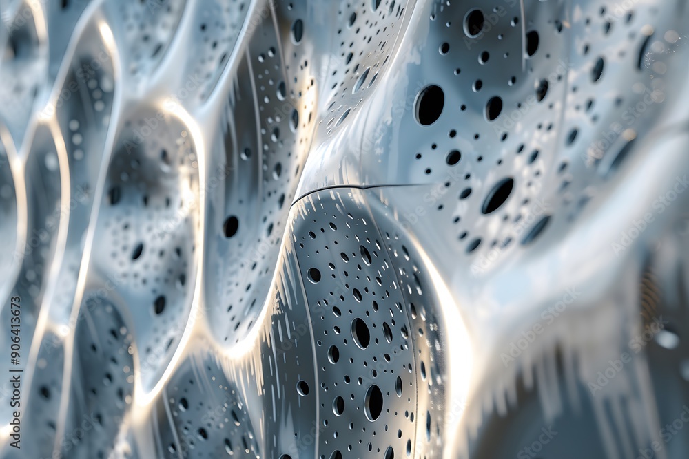 Intricate Metallic Surface with Dynamic Patterns and Light Reflections Intricate Metallic Surface with Dynamic Patterns and Light Reflections