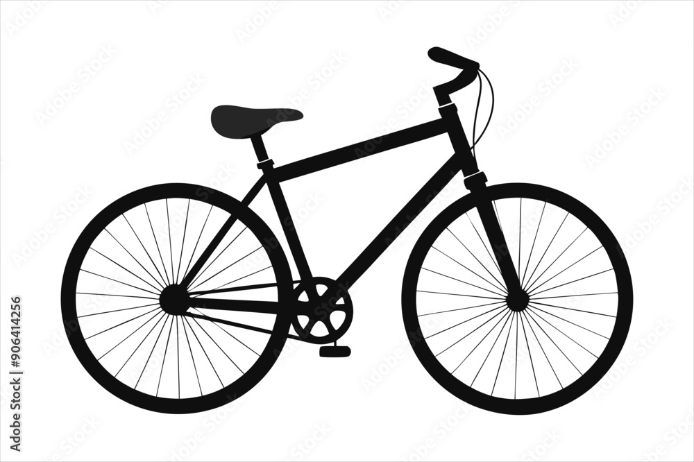 Create a bicycle silhouette vector Create a bicycle silhouette vector