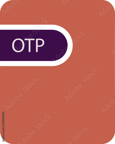 OTP File icon black fill and empty for symbol