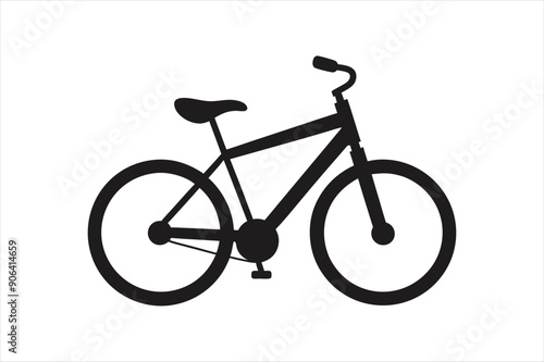 Create a bicycle silhouette vector