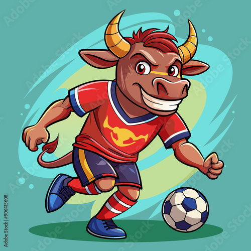 bull maskot cartoon vector illustration