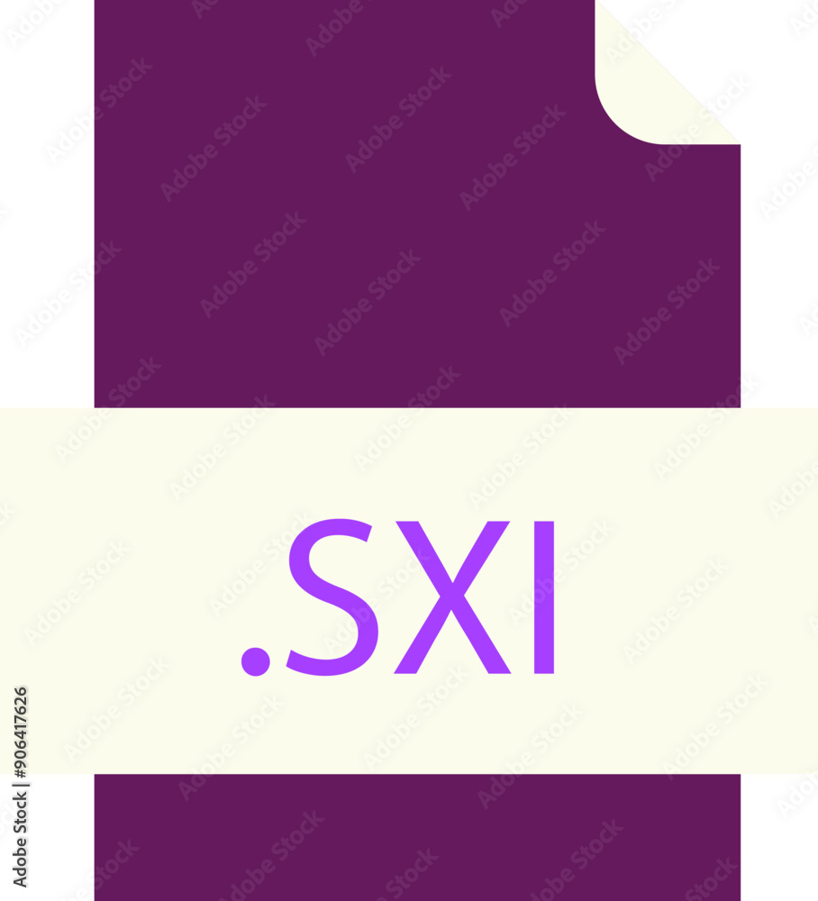 SXI File icon fill crisp corners with doted lines SXI File icon fill crisp corners with doted lines