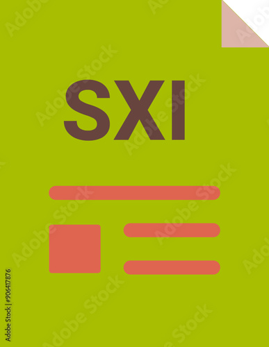 SXI with deep and minimal colors and folded icon