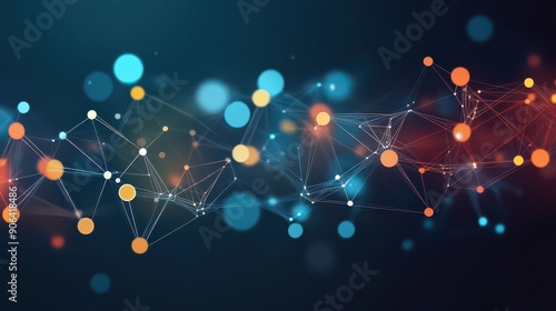 Vibrant Network of Digital Connections photo