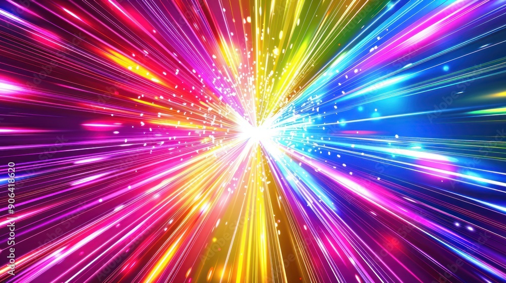 Abstract Colorful Light Burst Abstract Colorful Light Burst