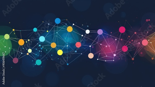 Vibrant Network of Digital Connections photo