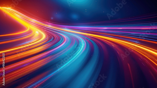 Abstract Light Trails - Speed and Movement