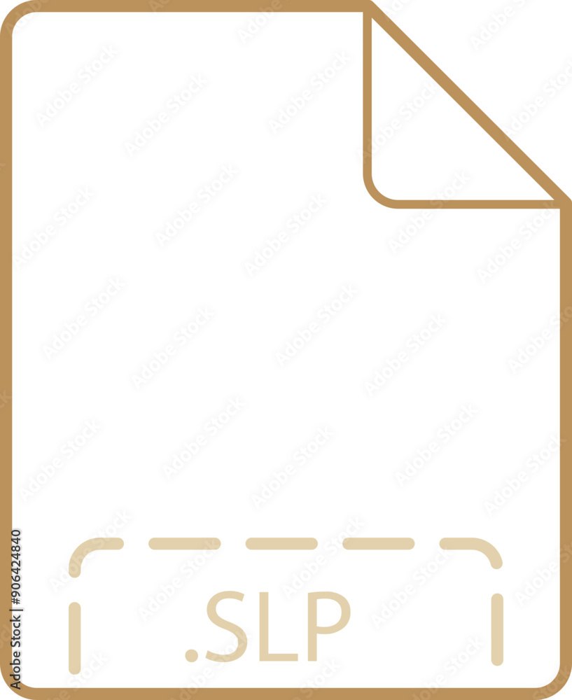SLP File icon deep rounded outline SLP File icon deep rounded outline