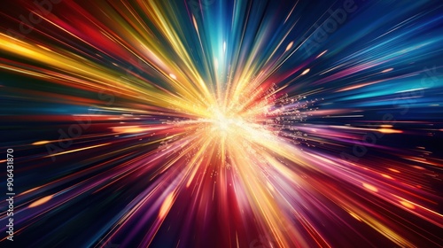 Abstract Colorful Light Explosion