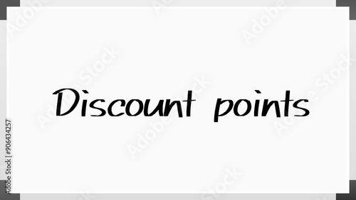 Discount points のホワイトボード風イラスト