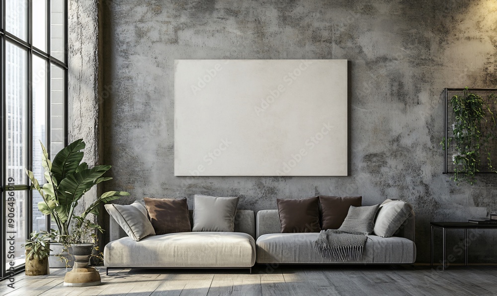 mockup of a blank wall, with a modern living room setting in the background, ideal for presenting design ideas and wall art mockup of a blank wall, with a modern living room setting in the background, ideal for presenting design ideas and wall art