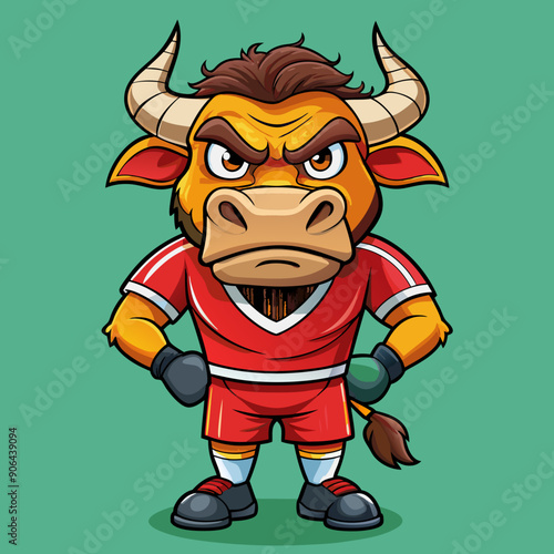 bull angry bull maskot cartoon illustration